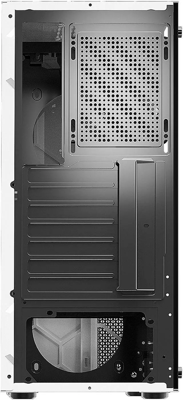 Alt view image 11 of 13 - DIYPC DIY-S08-W White USB 3.0 Steel / Tempered Glass ATX Mid Tower Computer Case, 1 x 120mm Fan x Rear (Pre-Installed)