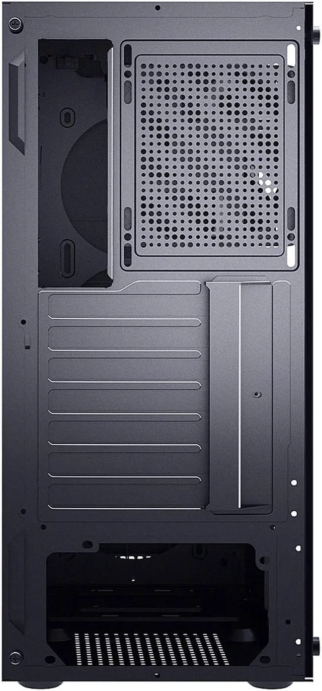 Alt view image 9 of 13 - DIYPC DIY-F21-BK Black USB 3.0 Steel / Tempered Glass ATX Mid Tower Computer Case, 1 x 120mm Fan x Rear (Pre-Installed)