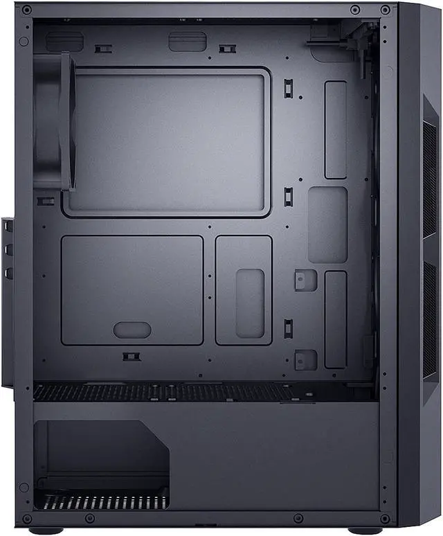 Alt view image 11 of 13 - DIYPC DIY-F21-BK Black USB 3.0 Steel / Tempered Glass ATX Mid Tower Computer Case, 1 x 120mm Fan x Rear (Pre-Installed)