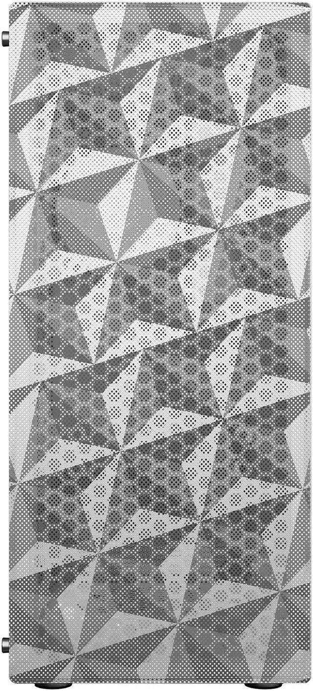 Alt view image 2 of 9 - DIYPC DIY-Mesh-W Black / White Steel / Magnetic Tempered Glass ATX Mid Tower Computer Case