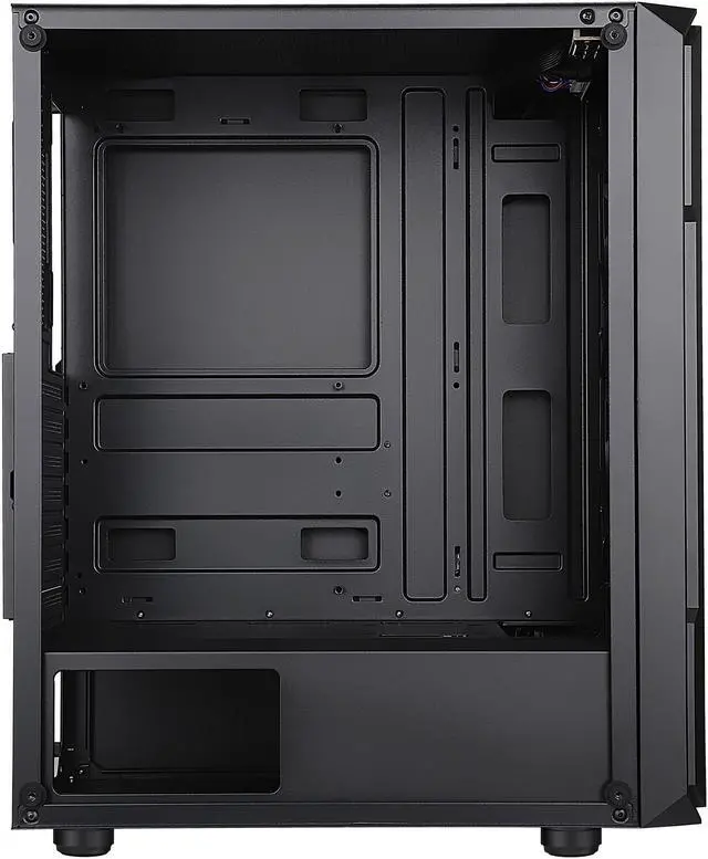 Alt view image 15 of 20 - DIYPC S3-BK-ARGB Black USB3.0 Steel/ Tempered Glass ATX Mid Tower Gaming Computer Case w/ Tempered Glass Panel and 3 x ARGB LED Fans x Front (Pre-Installed)