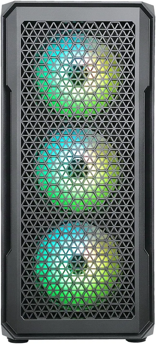 Alt view image 13 of 20 - DIYPC S3-BK-ARGB Black USB3.0 Steel/ Tempered Glass ATX Mid Tower Gaming Computer Case w/ Tempered Glass Panel and 3 x ARGB LED Fans x Front (Pre-Installed)