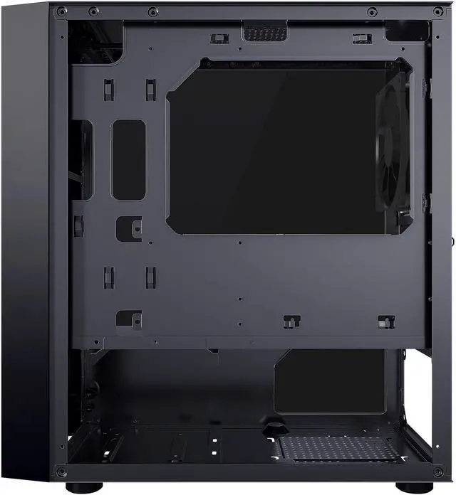 Alt view image 5 of 12 - DIYPC DIY-A5-BK Black Steel / Magnetic Tempered Glass Micro ATX Tower Computer Case