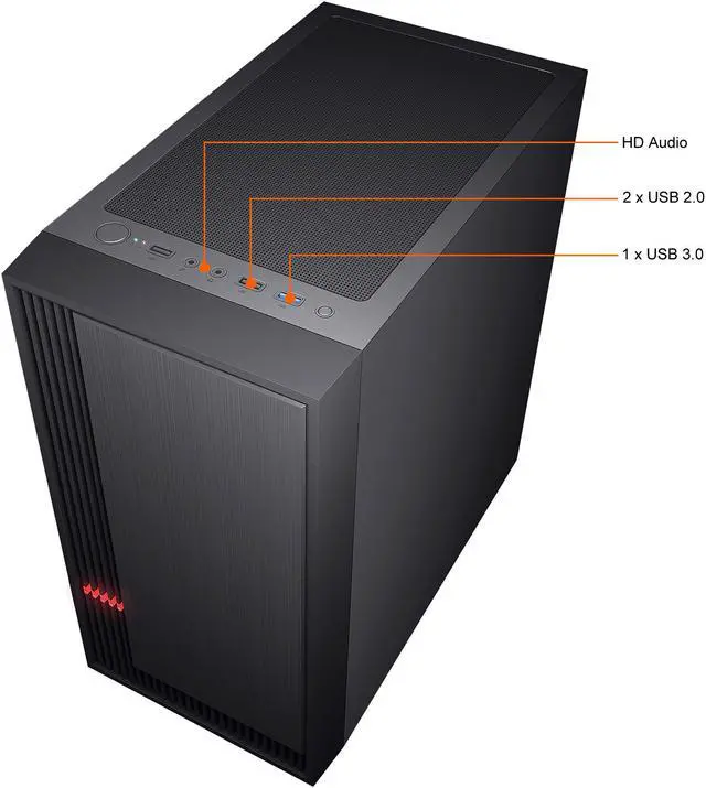 Alt view image 9 of 12 - DIYPC DIY-A5-BK Black Steel / Magnetic Tempered Glass Micro ATX Tower Computer Case