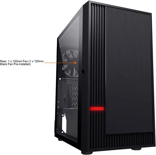 Alt view image 2 of 12 - DIYPC DIY-A5-BK Black Steel / Magnetic Tempered Glass Micro ATX Tower Computer Case