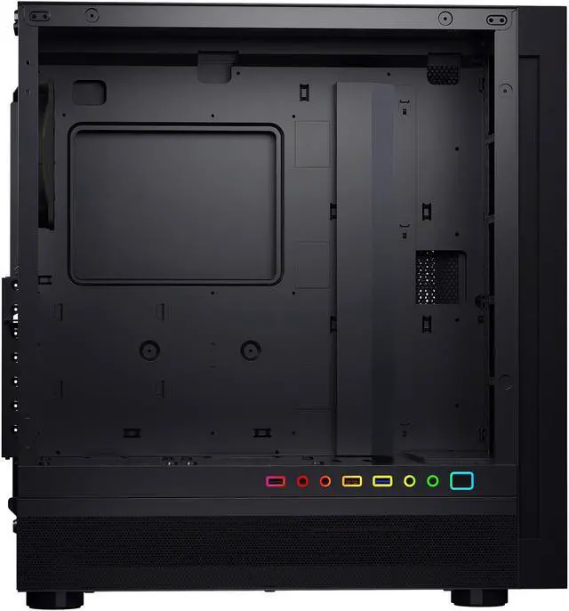 Alt view image 8 of 11 - DIYPC IDX6-BK-RGB Black Steel / Tempered Glass ATX Mid Tower Computer Case