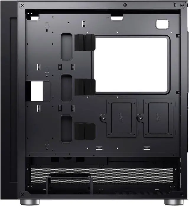 Alt view image 6 of 11 - DIYPC IDX6-BK-RGB Black Steel / Tempered Glass ATX Mid Tower Computer Case
