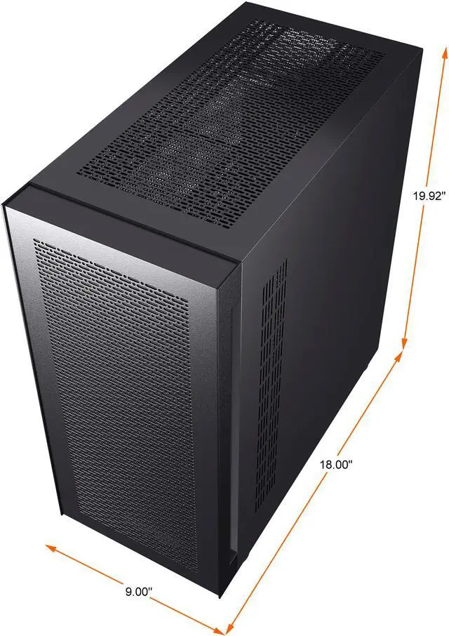 Alt view image 5 of 11 - DIYPC IDX6-BK-RGB Black Steel / Tempered Glass ATX Mid Tower Computer Case