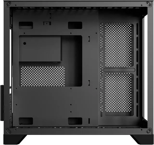 Alt view image 7 of 9 - DIYPC ARGB-Q3.v2-BK Black USB3.0 Tempered Glass Micro ATX Gaming Computer Case w/ Dual Tempered Glass Panel and 3 x ARGB Fans (Pre-Installed)