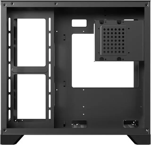 Alt view image 8 of 9 - DIYPC ARGB-Q3.v2-BK Black USB3.0 Tempered Glass Micro ATX Gaming Computer Case w/ Dual Tempered Glass Panel and 3 x ARGB Fans (Pre-Installed)