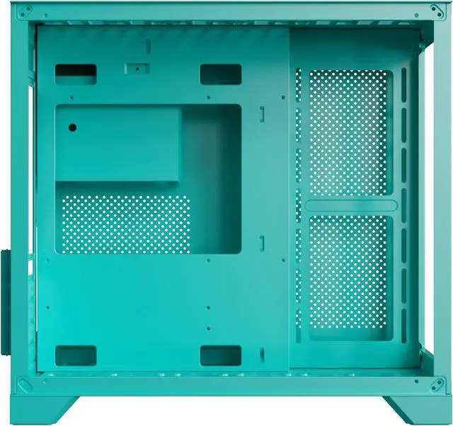 Alt view image 6 of 8 - DIYPC ARGB-Q3-Green USB3.0 Tempered Glass Micro ATX Green Gaming Computer Case w/ Dual Tempered Glass Panel and 3 x ARGB Fans (Pre-Installed)