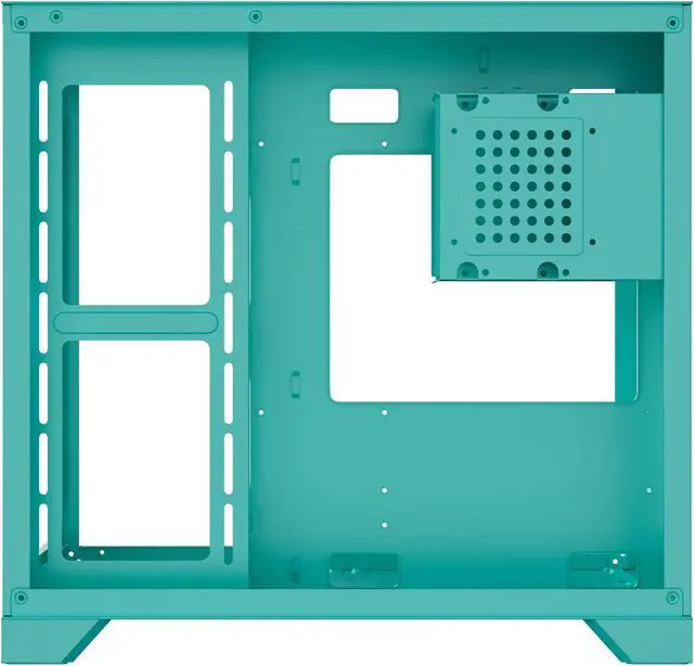 Alt view image 7 of 8 - DIYPC ARGB-Q3-Green USB3.0 Tempered Glass Micro ATX Green Gaming Computer Case w/ Dual Tempered Glass Panel and 3 x ARGB Fans (Pre-Installed)