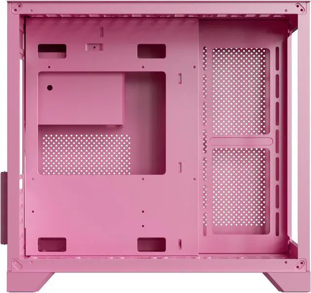 Alt view image 6 of 8 - DIYPC ARGB-Q3-Pink Pink USB3.0 Tempered Glass Micro ATX Gaming Computer Case w/ Dual Tempered Glass Panel and 3 x ARGB Fans (Pre-Installed)
