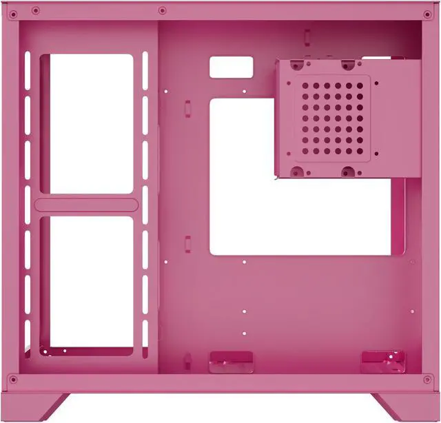 Alt view image 7 of 8 - DIYPC ARGB-Q3-Pink Pink USB3.0 Tempered Glass Micro ATX Gaming Computer Case w/ Dual Tempered Glass Panel and 3 x ARGB Fans (Pre-Installed)
