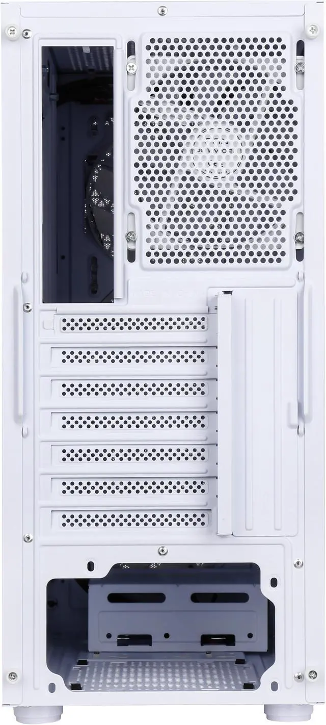 Alt view image 12 of 12 - DIYPC S3-W-LED White USB3.0 Steel ATX Mid Tower Gaming Computer Case w/ 4 x 120mm Autoflow Rainbow LED Fans x Front (Pre-Installed)
