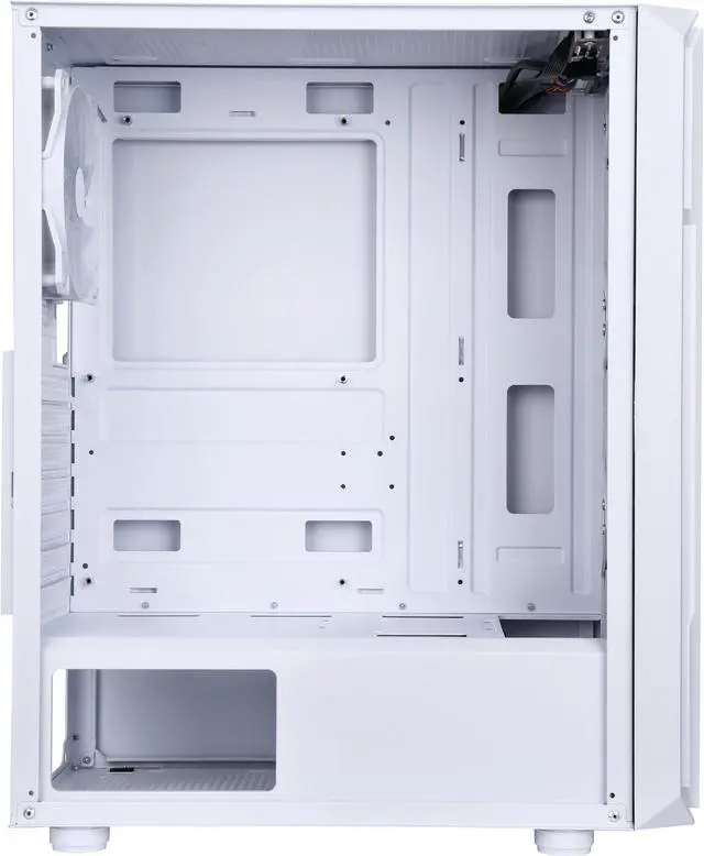 Alt view image 10 of 12 - DIYPC S3-W-LED White USB3.0 Steel ATX Mid Tower Gaming Computer Case w/ 4 x 120mm Autoflow Rainbow LED Fans x Front (Pre-Installed)