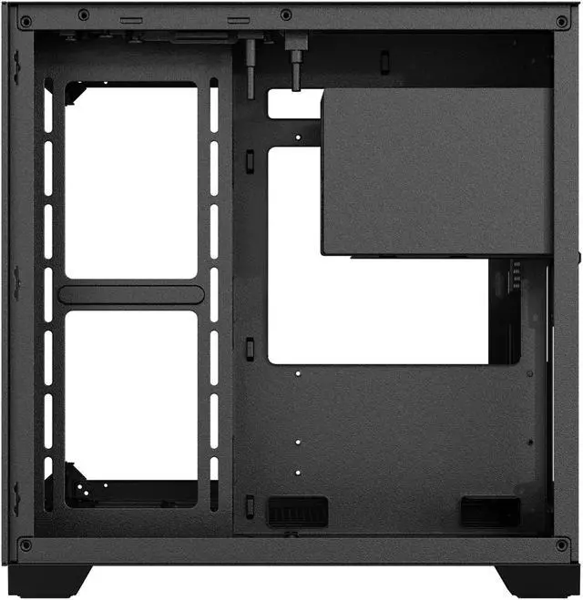Alt view image 4 of 6 - DIYPC DIY-CUBE01-BK Black USB3.0 Tempered Glass Micro ATX Gaming Computer Case w/ Dual Tempered Glass Panel. Fans Not Included