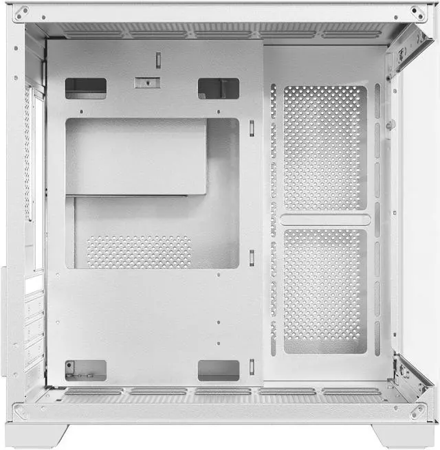 Alt view image 3 of 6 - DIYPC DIY-CUBE01-W White USB3.0 Tempered Glass Micro ATX Gaming Computer Case w/ Dual Tempered Glass Panel. Fans Not Included