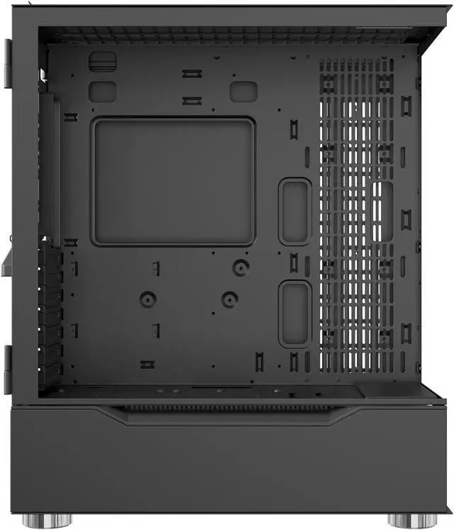Alt view image 5 of 7 - DIYPC ARGB-Q18-BK Black USB3.0 ATX Mid Tower Gaming Computer Case w/ Dual Tempered Glass Panel and 4 x ARGB 120mm Fans (Pre-Installed)