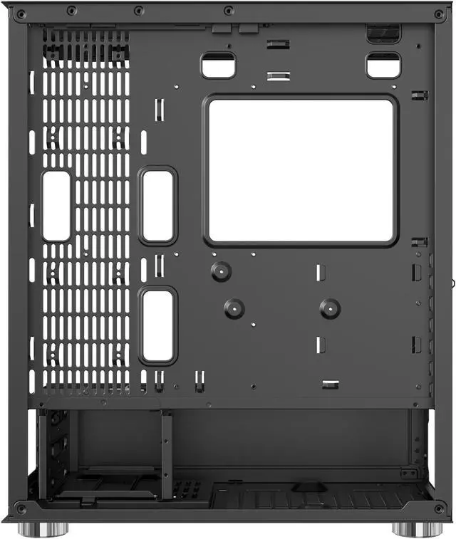 Alt view image 6 of 7 - DIYPC ARGB-Q18-BK Black USB3.0 ATX Mid Tower Gaming Computer Case w/ Dual Tempered Glass Panel and 4 x ARGB 120mm Fans (Pre-Installed)