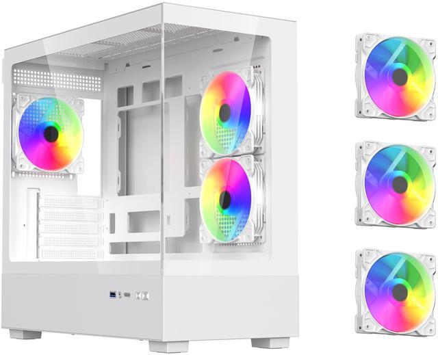 DIYPC ARGB-N1-W White USB3.0 /Type C Micro ATX Gaming DIYPC ARGB-N1-W White USB3.0 /Type C Micro ATX Gaming