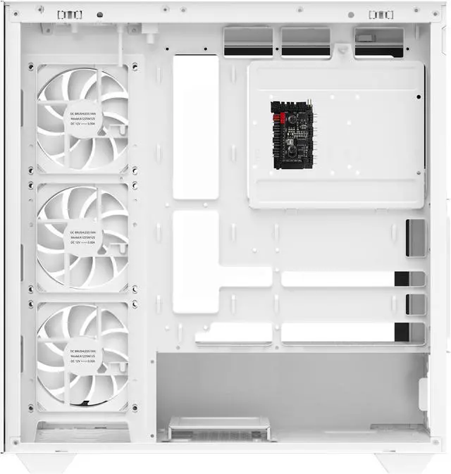 Alt view image 12 of 12 - DIYPC ARGB-N6-W White Dual USB3.0/ 1 xType C Tempered Glass ATX Gaming Computer Case w/ Dual Tempered Glass Panel and 4 x ARGB PWM Fans (Pre-Installed). Support  BTF Back Plug MB
