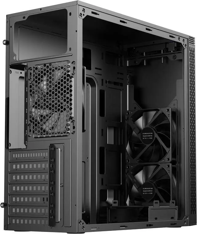 Alt view image 6 of 8 - DIYPC  DIY-S05-BK Black USB3.0 Steel  ATX Mid Tower Computer Case, 3 x120mm Black Fan (2 x front, 1x Rear Pre-Installed)