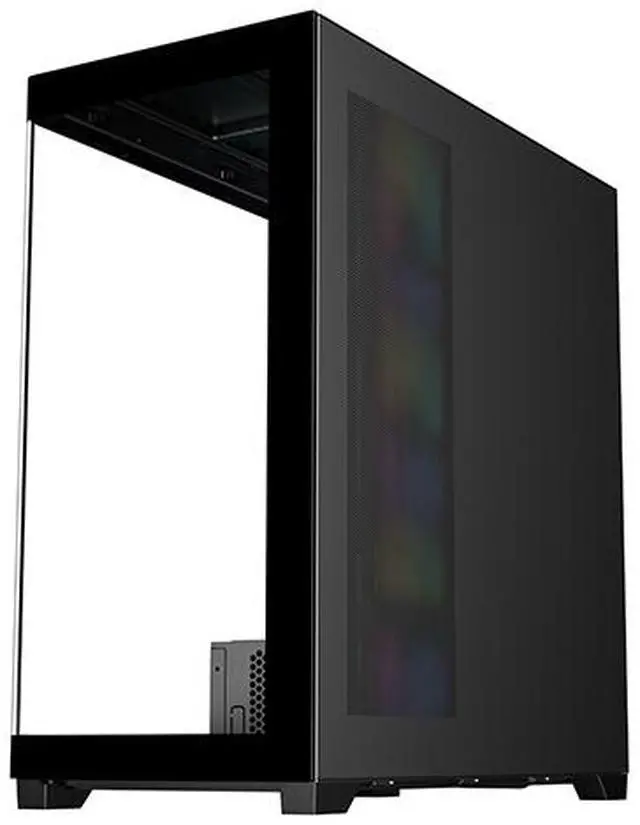 Alt view image 13 of 15 - DIYPC  Vanguard-F2-BK -Black Dual USB3.0 and Type C Tempered Glass ATX Full Tower Gaming Computer Case w/ 4 x 140mm ARGB PWM Fans (3 x MB Side, 1 x Rear) Pre-Installed. Support BTF Back Plug MB.