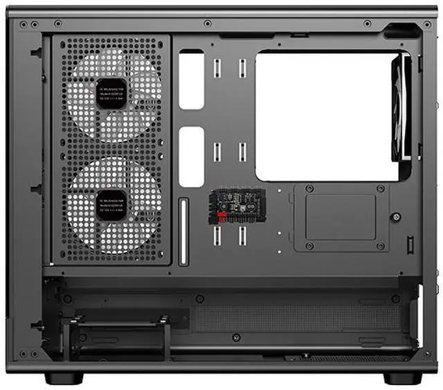 Alt view image 14 of 15 - DIYPC ARGB-M1-BK Black USB3.0 Tempered Glass Micro ATX Gaming Computer Case w/ Dual Tempered Glass Panel and 3 x ARGB PWM Fans (Pre-Installed)