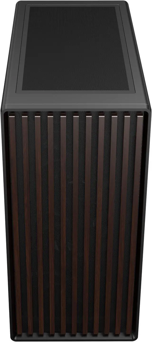 Alt view image 9 of 14 - DIYPC DIY-ATX08-Wood Black USB3.0 /Type C ATX Mid Tower Gaming Computer Case w/ Tempered Glass Side Panel and Walnut Wood Front Panel, 4 x 120mm PWM Fans Pre-Installed