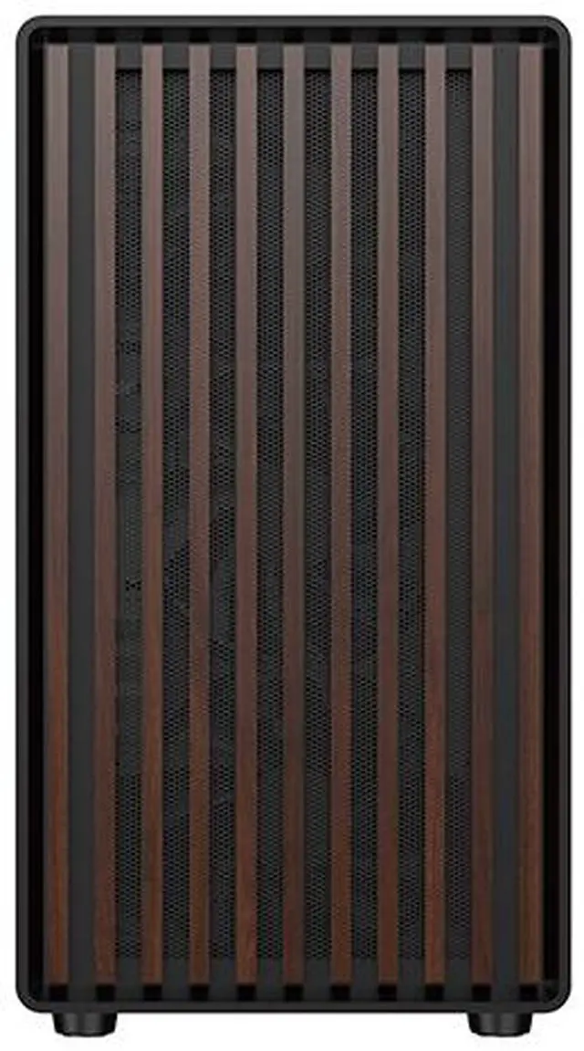 Alt view image 10 of 15 - DIYPC DIY-mATX06-Wood Black USB3.0 /Type C Micro ATX Mid Tower Gaming Computer Case w/ Tempered Glass Side Panel and Walnut Wood Front Panel / 4 x PWM Fans Pre-Installed