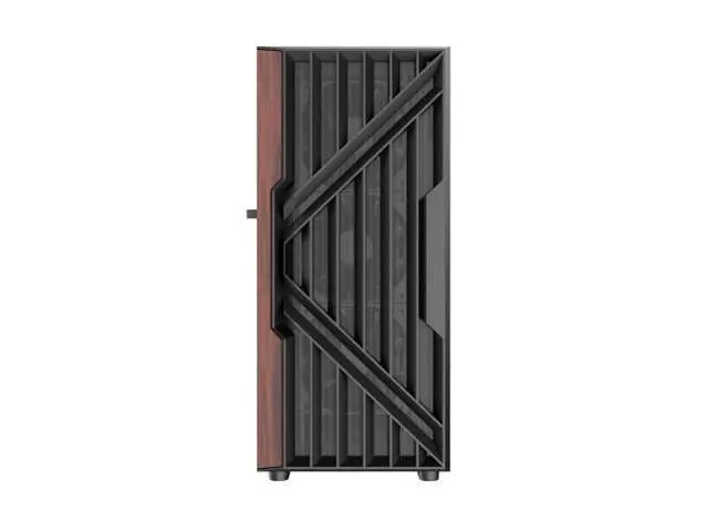 Alt view image 4 of 9 - DIYPC DIY-G18-WD Black USB3.0 /Type C ATX Mid Tower Gaming Computer Case w/ Tempered Glass Side Panel and Walnut Wood Front Panel. 4 x 120mm PWM Fan Pre-Installed