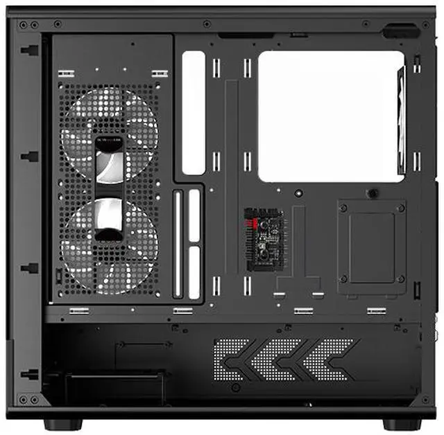 Alt view image 10 of 16 - DIYPC IDX1-BK-ARGB Black USB3.0/ Type C Tempered Glass ATX Gaming Computer Case w/ Dual Tempered Glass Panel and 3 x ARGB PWM Fans (Pre-Installed)