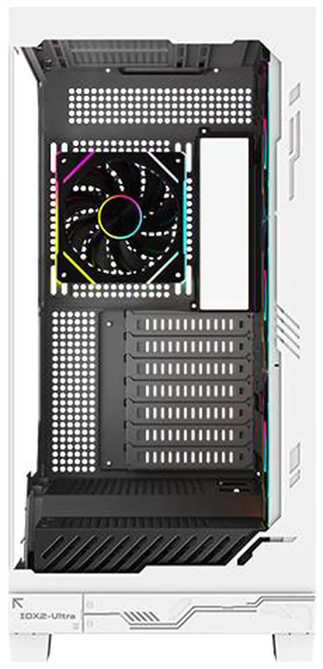 Alt view image 9 of 16 - DIYPC IDX2-Ultra-ARGB Black Dual USB3.0/ 1 x Type C Tempered Glass ATX Gaming Computer Case w/ Dual Tempered Glass Panel and 4 x ARGB PWM Fans (Pre-Installed)