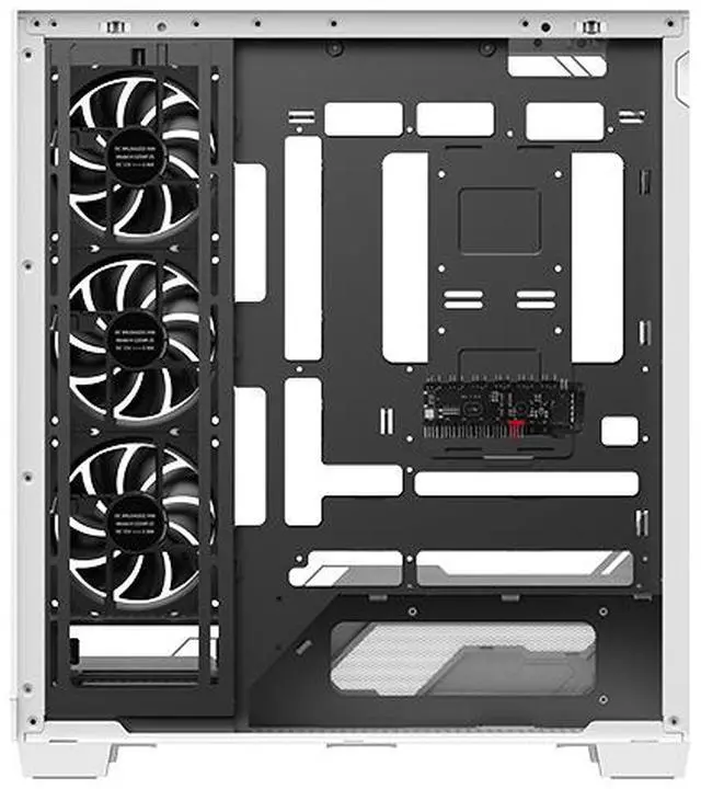 Alt view image 14 of 16 - DIYPC IDX2-Ultra-ARGB Black Dual USB3.0/ 1 x Type C Tempered Glass ATX Gaming Computer Case w/ Dual Tempered Glass Panel and 4 x ARGB PWM Fans (Pre-Installed)