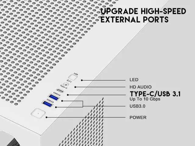 Alt view image 4 of 16 - DIYPC IDX2-Ultra-ARGB Black Dual USB3.0/ 1 x Type C Tempered Glass ATX Gaming Computer Case w/ Dual Tempered Glass Panel and 4 x ARGB PWM Fans (Pre-Installed)