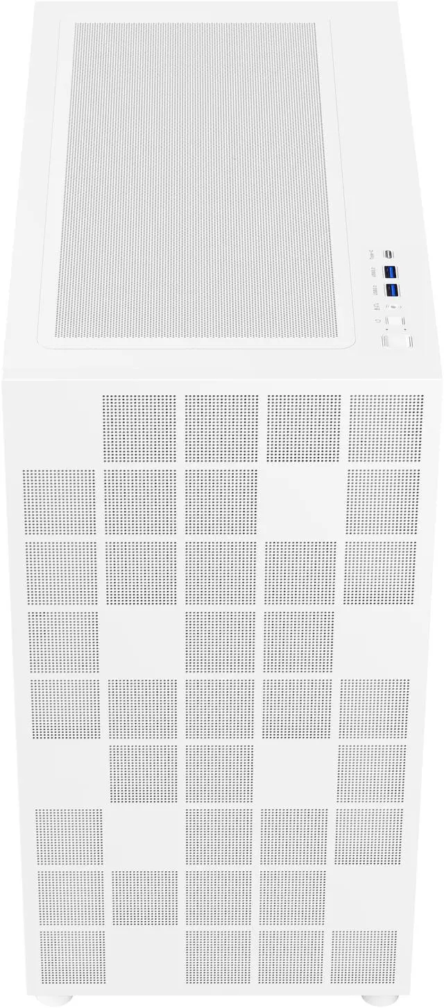 Alt view image 6 of 12 - DIYPC IDX6-W White USB3.0 /Type C ATX Mid Tower Gaming Computer Case w/ Tempered Glass Side Panel and 4 x 120mm White Fans Pre-Installed