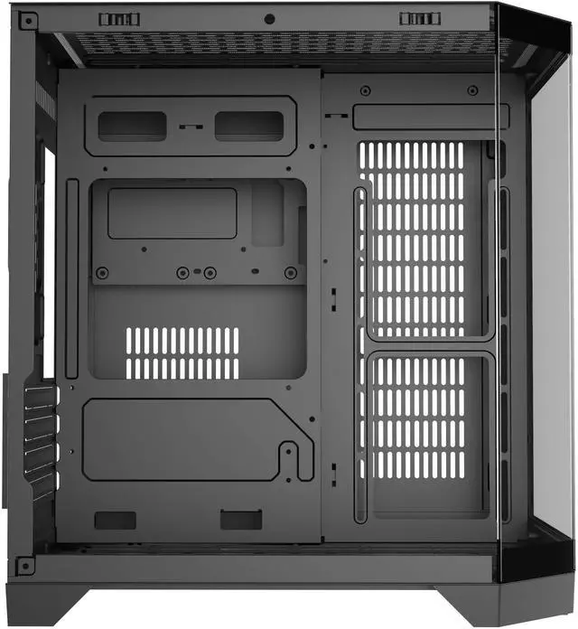 Alt view image 4 of 8 - DIYPC DIY-CUBE03-BK Black Dual USB3.0 Tempered Glass Micro ATX Gaming Computer Case w/ 3 x Tempered Glass Panel
