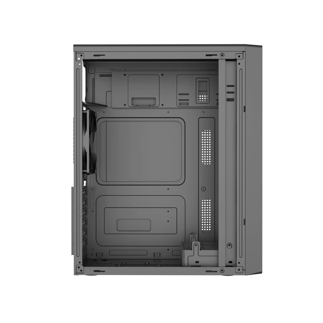 Alt view image 5 of 9 - DIYPC DIY-V3-ATX Black USB3.0 ATX Mid Tower Computer Case w/ 1 x 120mm Fan x Rear (Pre-Installed)