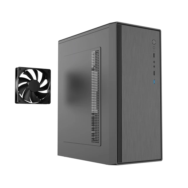Alt view image 8 of 9 - DIYPC DIY-V3-ATX Black USB3.0 ATX Mid Tower Computer Case w/ 1 x 120mm Fan x Rear (Pre-Installed)