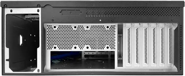 Alt view image 4 of 5 - RMC-4S Rackmount Chassis, 4U with Fan, Aluminum Door, Full Height 7 Slot Rear Panel, USB 3.0, W/O PSU, Black Color