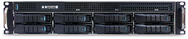 Alt view image 2 of 4 - AIC RSC-2KT (XE1-2KT00-06) 2U 8x 3.5" hot-swap bays, tool-less 3.5" and 2.5" HDD tray, 550W CRPS Platinum redundant power supply, top plate HDDx2 + 2x 2.5" OS plate, 2x 7mm 2.5" hot-swap OS, rail, 2x 4-port 12Gb SATA/SAS backplane, w/o bez