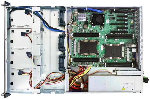 Alt view image 4 of 4 - AIC RSC-2KT (XE1-2KT00-06) 2U 8x 3.5" hot-swap bays, tool-less 3.5" and 2.5" HDD tray, 550W CRPS Platinum redundant power supply, top plate HDDx2 + 2x 2.5" OS plate, 2x 7mm 2.5" hot-swap OS, rail, 2x 4-port 12Gb SATA/SAS backplane, w/o bez