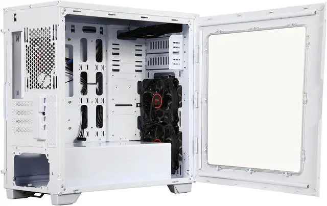Alt view image 5 of 9 - SAMA Maxcool-W-15LEDLight White SECC Micro ATX Mid Tower Computer Case