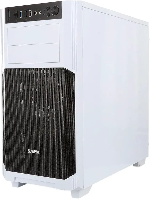 Open Box: SAMA Maxcool-W-15LEDLight White Computer Case