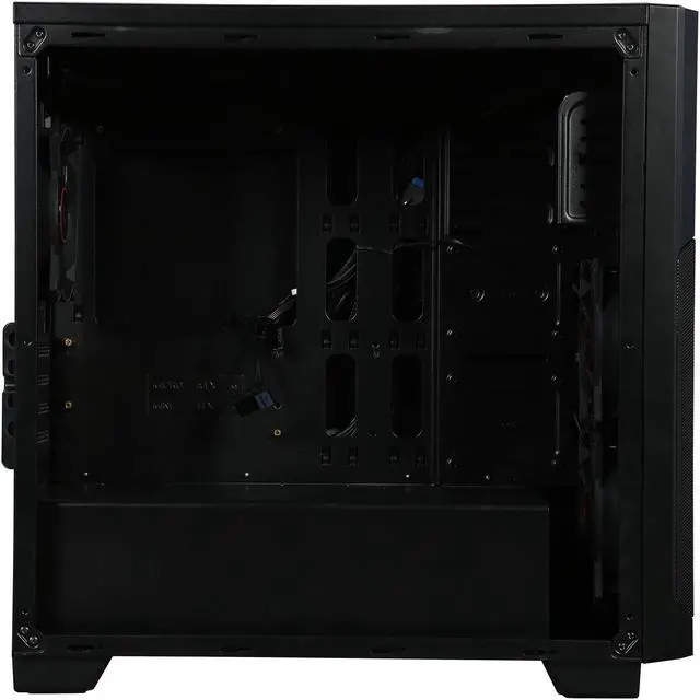 Alt view image 6 of 9 - Sama Maxcool-BK-15LEDLight Black USB 3.0 Micro-ATX Mid Tower Gaming Computer Case with 3 x Red 15LED Light Fans (Pre-installed), Fan Controller and Card Reader