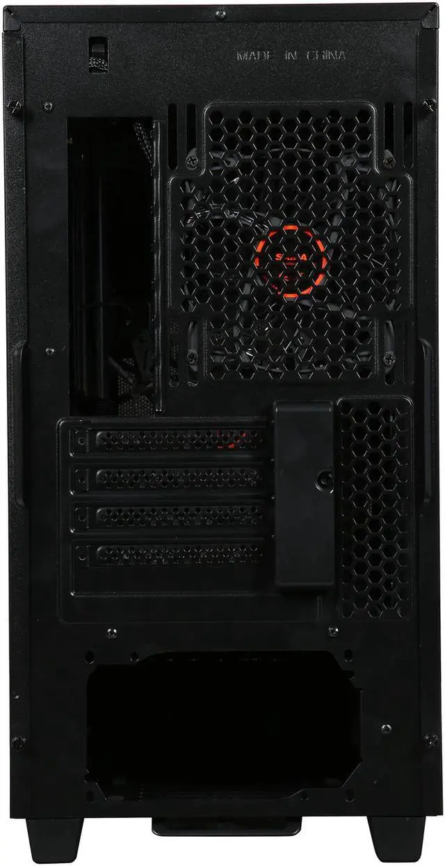 Alt view image 8 of 9 - Sama Maxcool-BK-15LEDLight Black USB 3.0 Micro-ATX Mid Tower Gaming Computer Case with 3 x Red 15LED Light Fans (Pre-installed), Fan Controller and Card Reader