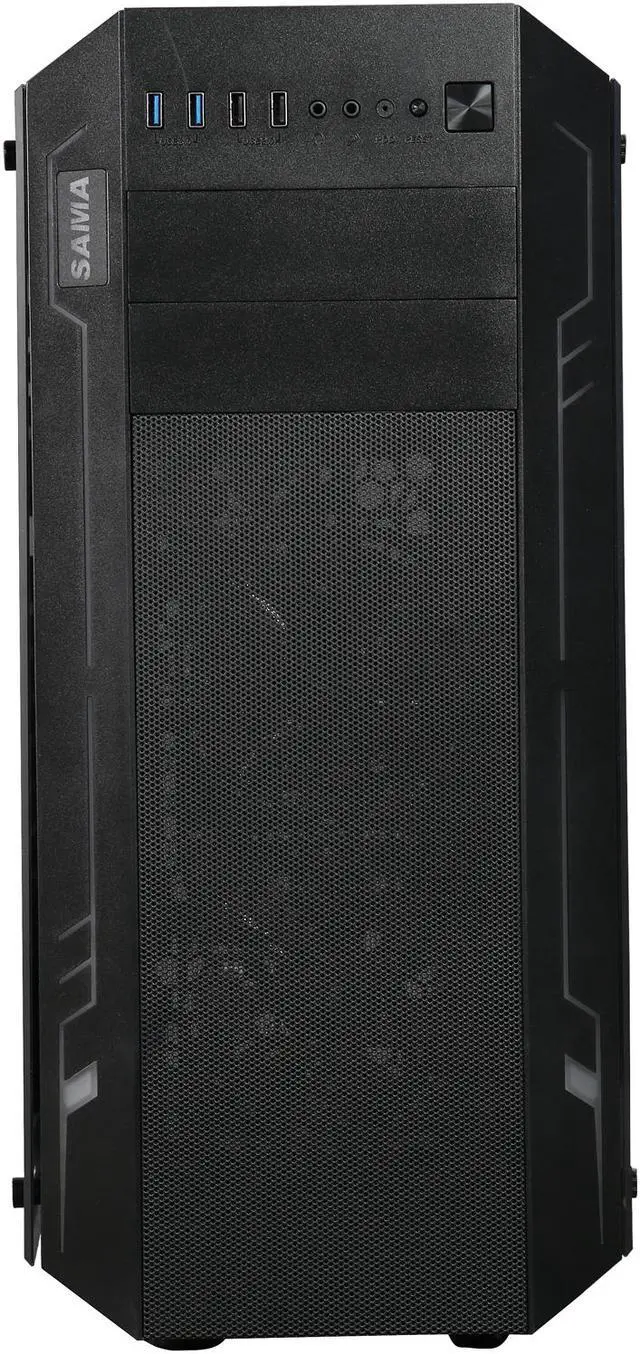 Alt view image 2 of 10 - Sama Ark Black ATX Full Tower Dual USB3.0 Gaming Computer Case w/ Build-in 3 x RGB LED Fan (7 Color Changeable in 3 modes), Card Reader and Fan Controller