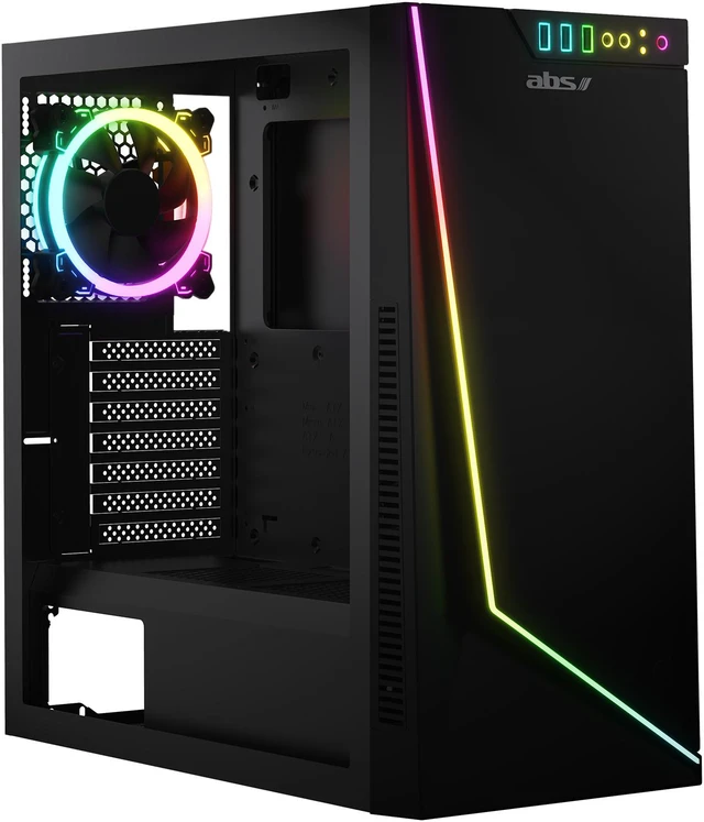 Alt view image 4 of 13 - Gamdias ARGUS M1 Black SPCC / ABS / Tempered Glass ATX Mid Tower Computer Case