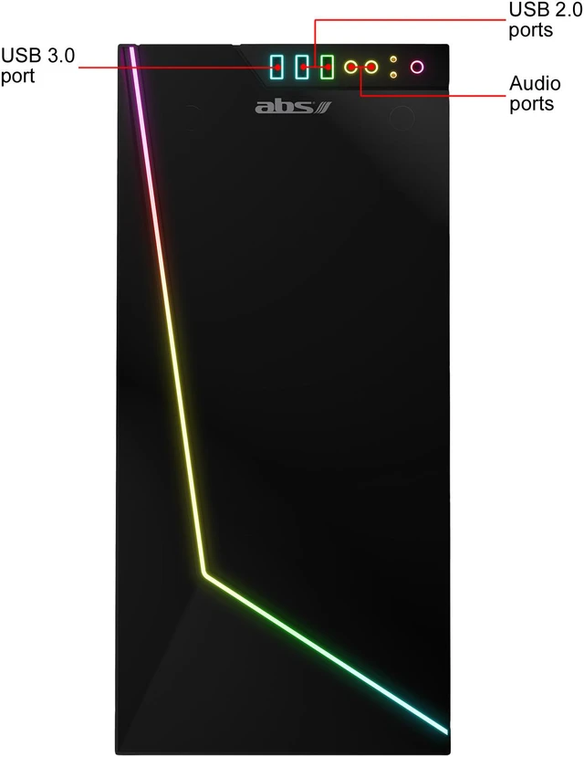 Alt view image 3 of 13 - Gamdias ARGUS M1 Black SPCC / ABS / Tempered Glass ATX Mid Tower Computer Case